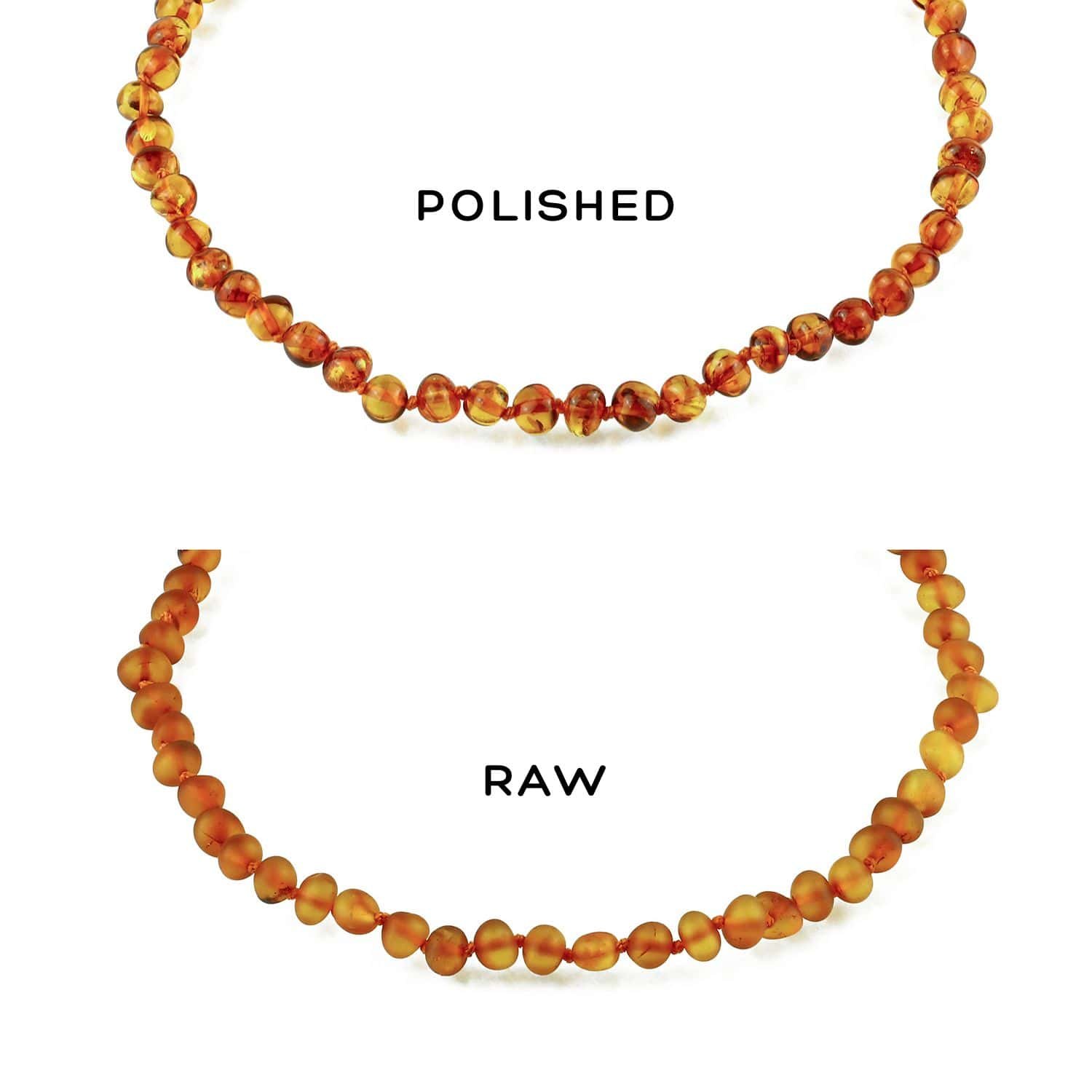Amber Kids Necklace & Bracelet Set – Baroque Beads Cognac & Aquamarine - Baltic Amber Wholesale - Ekohub.lt